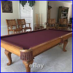 Brunswick Oak Pool Table