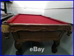 Brunswick Orleans 8' Pool Table, new cloth & play equipment, free local delivery