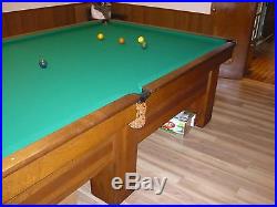 Brunswick (Patterson & Hoffman) 10ft x 5ft Vintage 6 Leg Snooker Pool Table