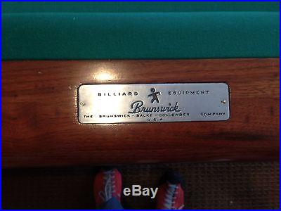 Brunswick Pool Table 1946 4' x 8' Tournament Vintage Pool Table