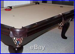 Brunswick Pool Table 8ft Cherry finish with tan century cloth