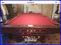 Brunswick Pool Table 9' Gold Crown 3 In Great Condition
