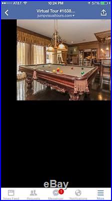 Brunswick Pool Table with rack and cues