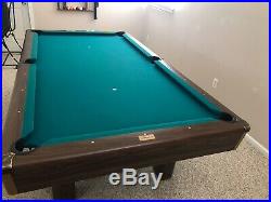 Brunswick Slate Pool Table With Side Drop Pocket And Accesories 8feet