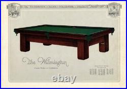 Brunswick Snooker Table WILMINGTON 1923 6 LEG 5 x 10 Antique Rare Collector