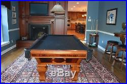 Brunswick Sorrento 8 ft. Pool Table with Matching Cues, Tables, Stools + More