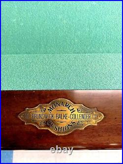 Brunswick Sunburst Union League Pool Table 9 1880s Antique