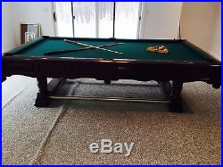 Brunswick The Prestige Pool Table 9 ft. GREAT Condition, Comes with Balls, Cues