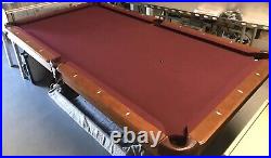 Brunswick Wooden Pool Table 51-867035000 with Cue Sticks, Carry Case, Cover
