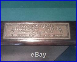 Brunswick antique billard table