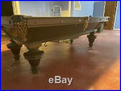 Brunswick balke collender pool table narragansett 1889 + Cue Rack And Cues