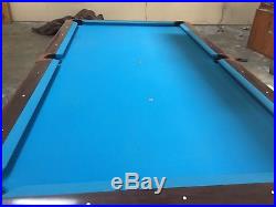 Brunswick gold crown pool table with light