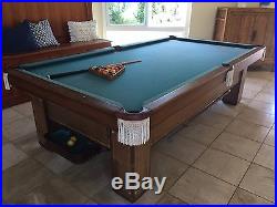 Brunswick pool table 1918 Monroe, with Monarch cushions