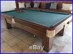 Brunswick pool table 1918 Monroe, with Monarch cushions