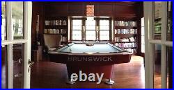 Brunswick pool table 9' gold crown