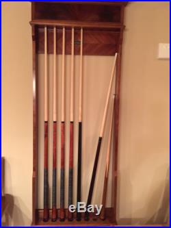 Brunswick pool table With Matching Pool Chairs And Pool Cue Rack
