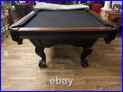 Brunswick pool table used 8 foot with new championship felt and accessories