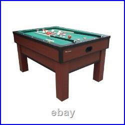 Bumper Pool Table Game Room Table with Automatic Ball Return and Accessories