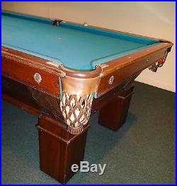 C1906 Antique H. Wagner & Adler 8' Billiard Pool Table Fully Restored Blatt NY