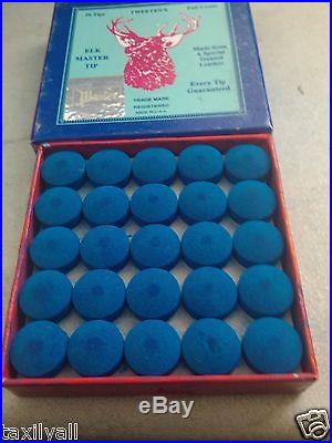 CUE TIP REPAIR 9mm Glue-On Pool/Billiard tips 50 PCS QUALITY LEATHER CUE TIPS