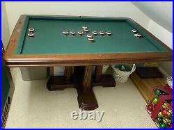 California House Cherry Wood Bumper Pool Table, lightly used
