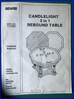 Candlelight 3 In 1 Rebound Table Bumper Pool And Poker Table