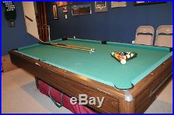 Carmelli Hustler 8' Pool Table with Billiard Balls 2 Cues Chalk Brush Rack