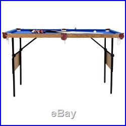 Charles Bentley 4Ft 6 Inch Blue Pool Games Table Including Balls and 2 Cues