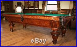 Circa 1900 Brunswick Naragansett Pool Table