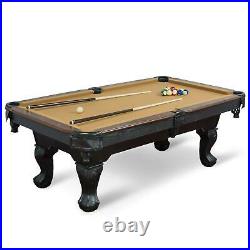 Classic Sport 7ft. 3 In. Brighton Billiard Table, Tan Cloth Pool Table