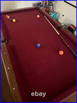 Classic Sport 87 Brighton Billiard Pool Table Burgundy. MOLDED RESIN