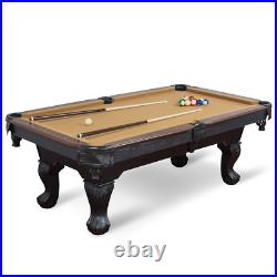 Classic Sports Brighton 87 Billiard Pool Table in Tan Green and Burgundy