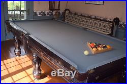 Classic Vintage English 8' Pool / Snooker Table