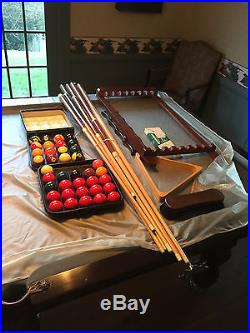 Classic Vintage English 8' Pool / Snooker Table