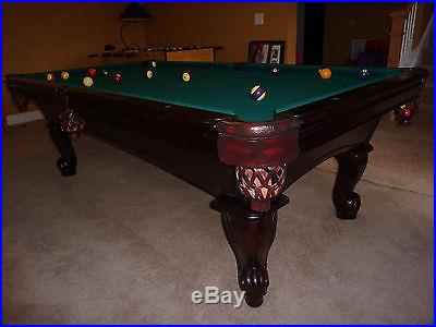 Clayton 8 Foot Pool Table Maple Mahogany