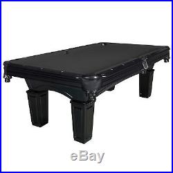 Cobra 8-ft Slate Billiard Pool Table with Black Felt Black