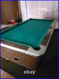Coin operated pool table