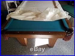 Connelly Billiards, Redington Ash 8 ft Table with cues, balls and accessories