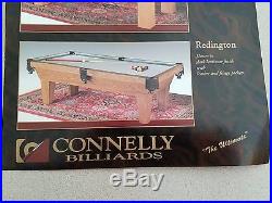 Connelly Billiards, Redington Ash 8 ft Table with cues, balls and accessories