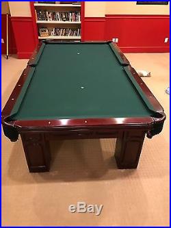 Connelly Ultimate Pool Table Billiards 6 Leg 9' Wood Green Felt READ LBFO