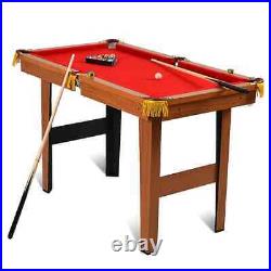 Costway 48'' Mini Table Top Pool Table Game Billiard Set Cues Ball, Indoor Sport