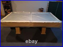 Custom Oak Pool Table with 3-piece slate made by Dixie Billiards