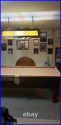 Custom Slate Pool Table built by Robbie Billards aka Robin Poffenberger with LIGHT