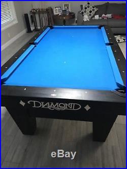 DIAMOND PRO AM 7ft. POOL TABLE Pro Cut Pockets Simonis 860 Blue New