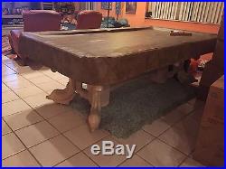 DOLPHIN POOL TABLE 8' OAK WITH SPECIAL MADE COVER