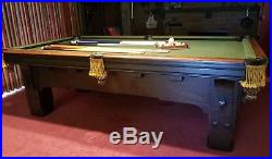 Delta Pool Table/ 8Ft/One Pc Slate/Mission Style/Used/Good Cond