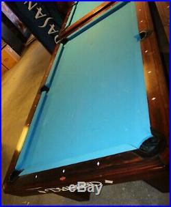 Diamond coin operated pool table in operating good condition 7 foot table