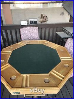 Dining Poker & Bumper Pool Table - Wood Finish