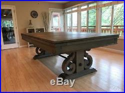 Dining Slate Pool Table Barnstable with Top Convertible & Unique Pedestal Leg