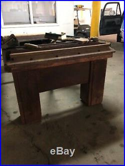 Early antique Brunswick billiards pool table Complete Broken Down For Storage
